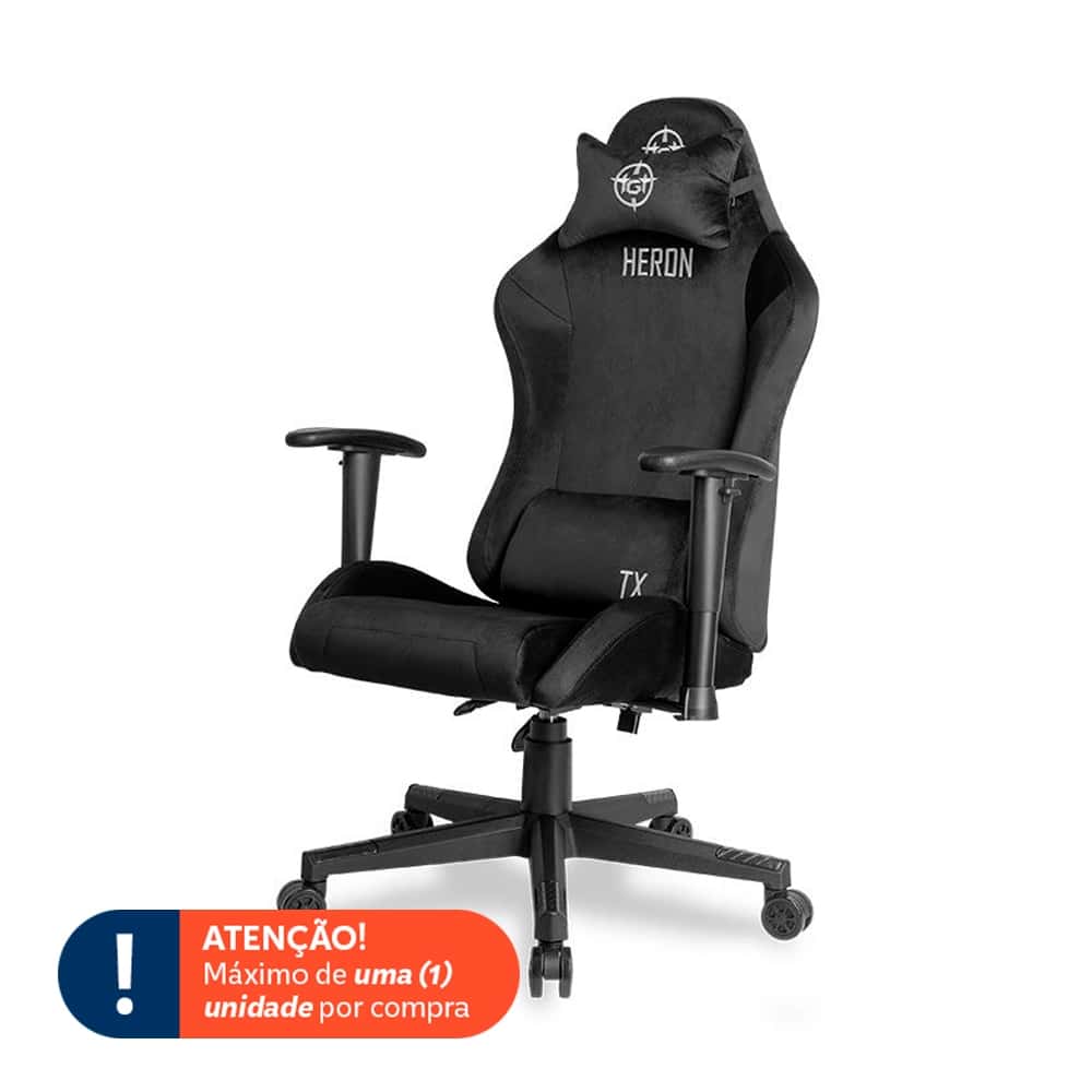 Cadeira Gamer TGT Heron TX Tecido, Preto, TGT-HRTX-FB03, imagem 1 de 1