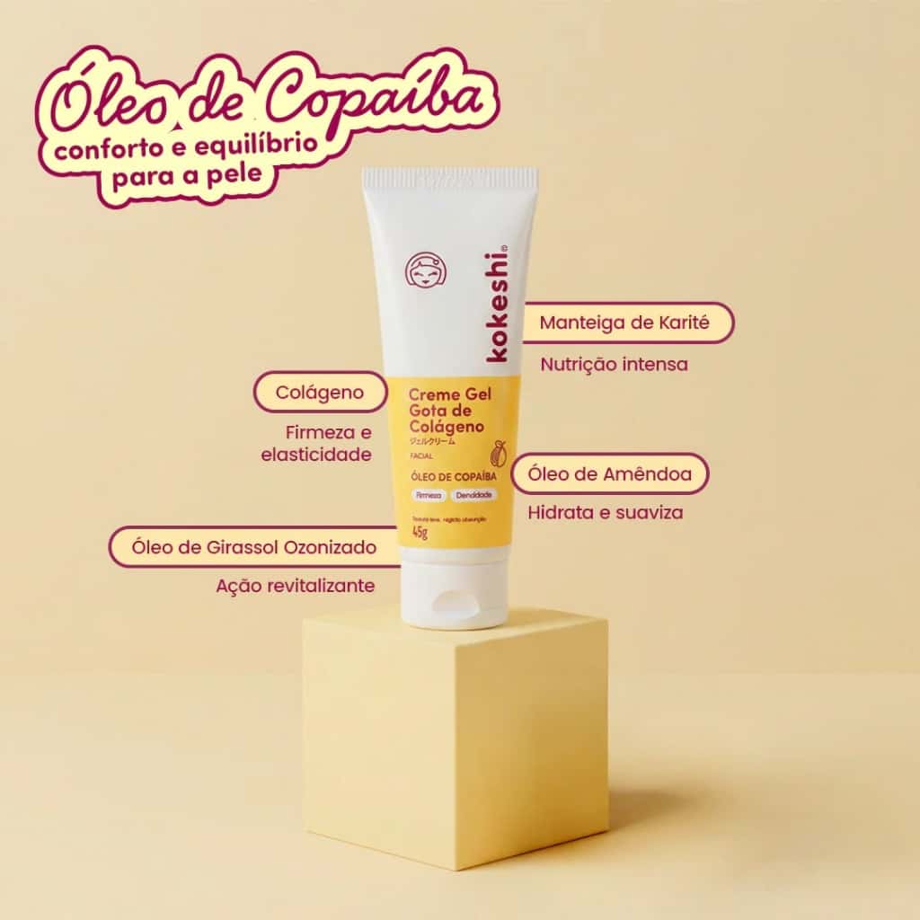 Creme Gel Regenerador Facial Gota de Colágeno Kokeshi 45g, imagem 1 de 1