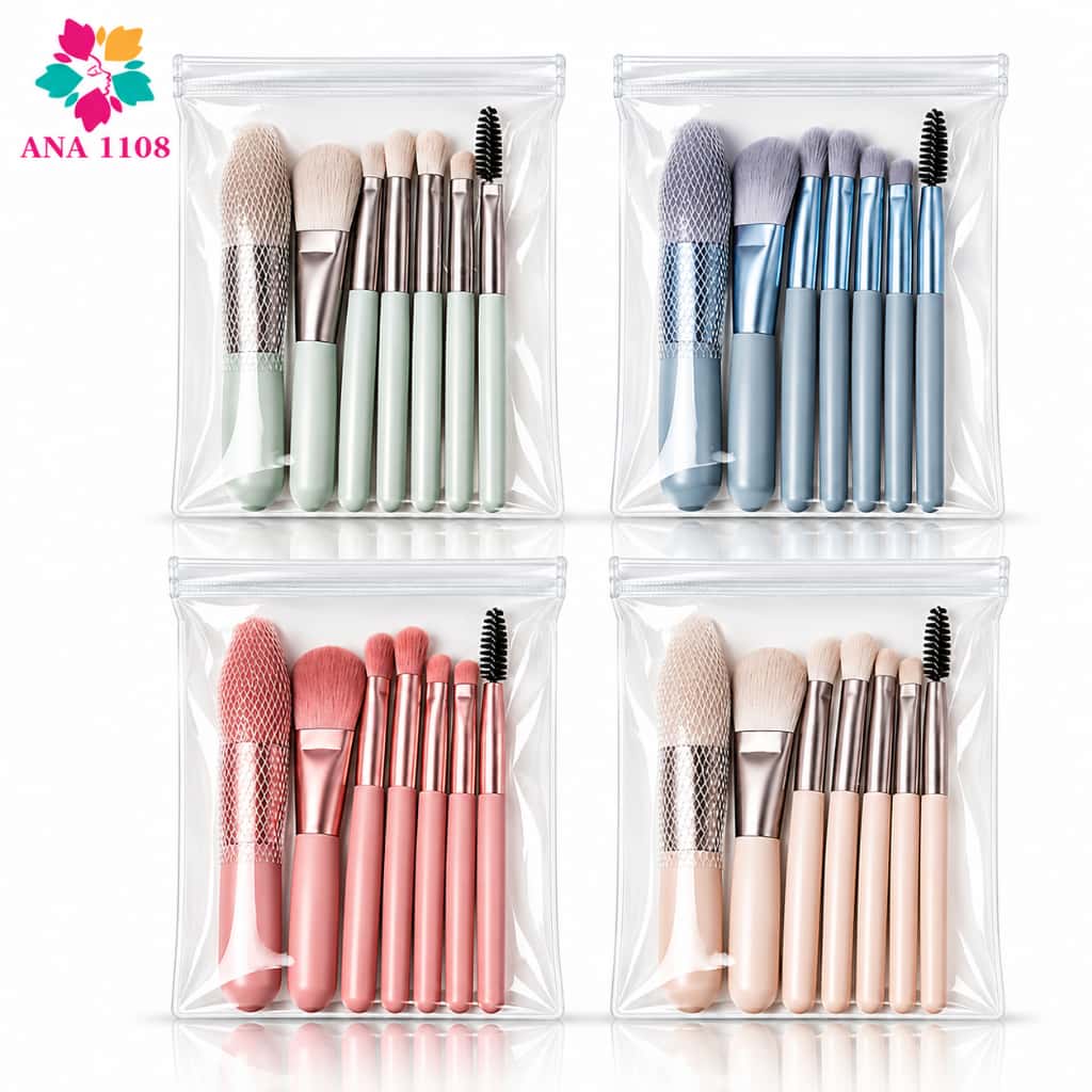12 Kits de 8 mini Conjunto De Pincéis De Maquiagem, imagem 1 de 1