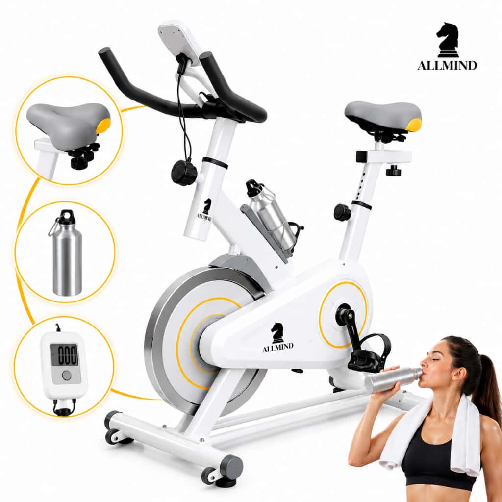 Bike Ergométrica 8kg Fitness Treino musculação Academia 120kg com Painel Digital Squeeze, imagem 1 de 1