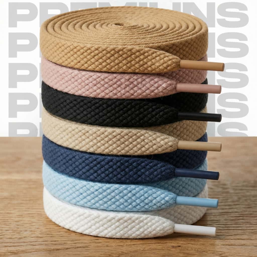 Kit 2 Pares Cadarços Chato Casual Para Tênis 120cm Atacador Moderno Estilo e Qualidade no Seu Tênis, imagem 1 de 1