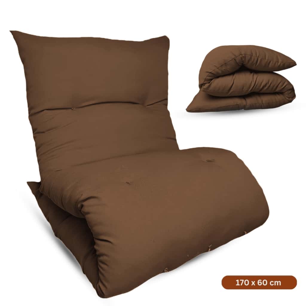 Almofada Futon Dobrável 170x60x9cm Colchonete Multiuso Chão Pallets Sofá Visita Meditação Macia, imagem 1 de 1