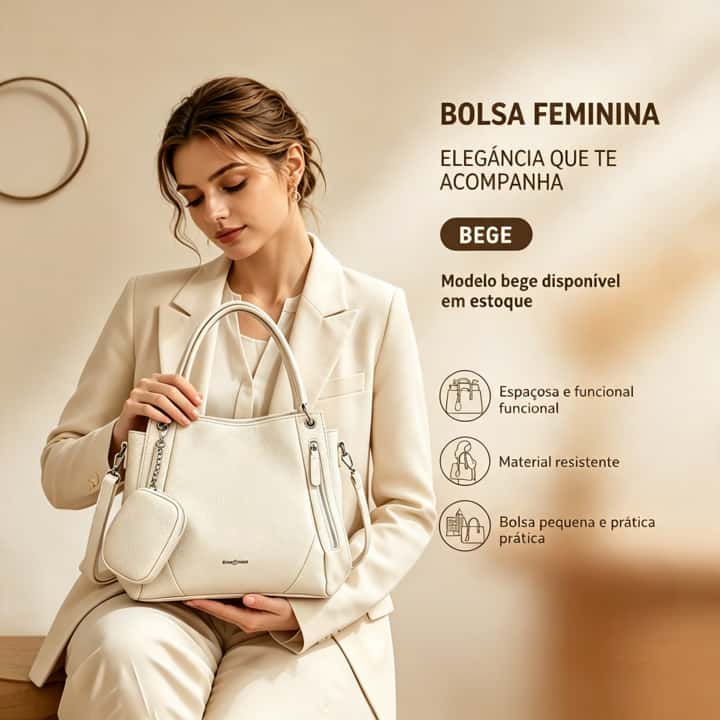 TOMI MITO Bolsa Mochila Feminina Grande De Ombro Com Alça Transversal De Couro PU TM9034, imagem 1 de 1