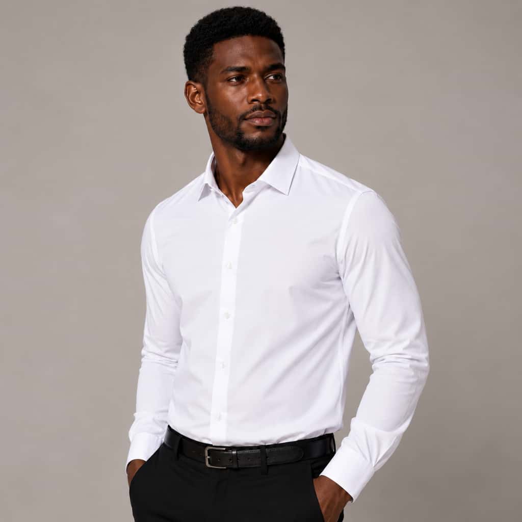 Camisa Social Masculina Manga Longa Slim Fit Muito Elastano com Botão Tecnológica, imagem 1 de 1