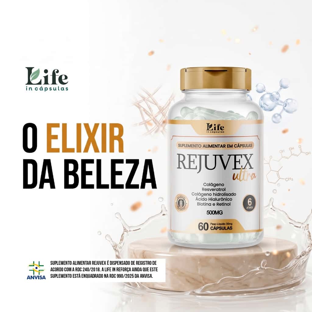 Rejuvex Ultra Life In - Colágeno + Biotina + Retinol + Ácido Hialurônico | Pele Firme e Saudável, imagem 1 de 1