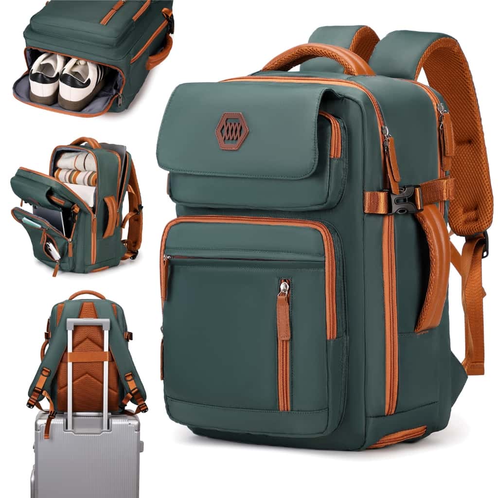 Mochila de viagem reforçada para notebook, impermeável e multifuncional, moda feminina, resistente e espaçosa, imagem 1 de 1