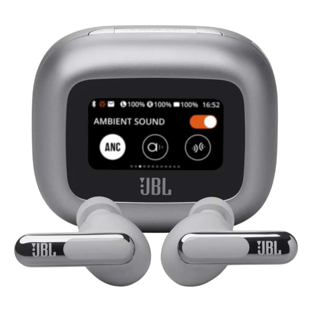 Fone De Ouvido Bluetooth Sem Fio Live Beam 3 JBL - Prata, imagem 1 de 1