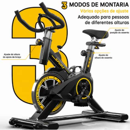 Bicicleta Ergometrica Profissional Bike Spinning 8kg Inercia Bicicleta Fitness Com Balança E Caneleira 120kg, imagem 1 de 1