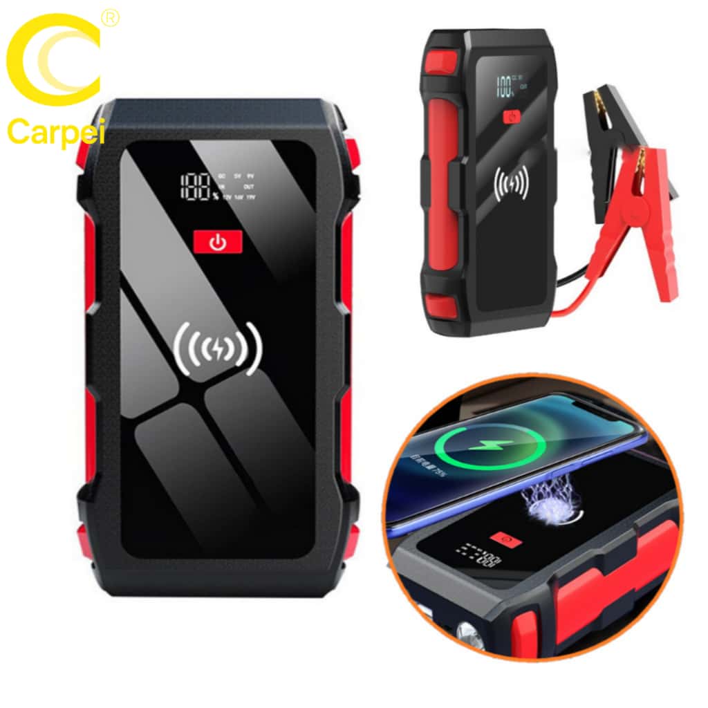 3 EM 1 Auxiliador Partida PowerBank Portátil Multifuncional Indução 12000mAh 12V Moto Carro Celular, imagem 1 de 1
