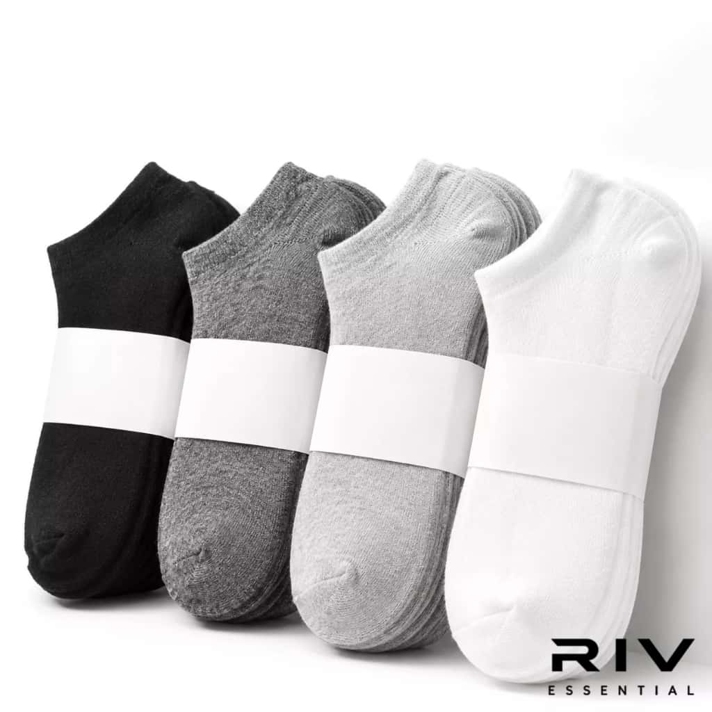 Kit Até 24 Pares de Meias Soquete Cano Curto com Algodão Masculino Feminino | Meia Branca, Preta, Sortida, imagem 1 de 1