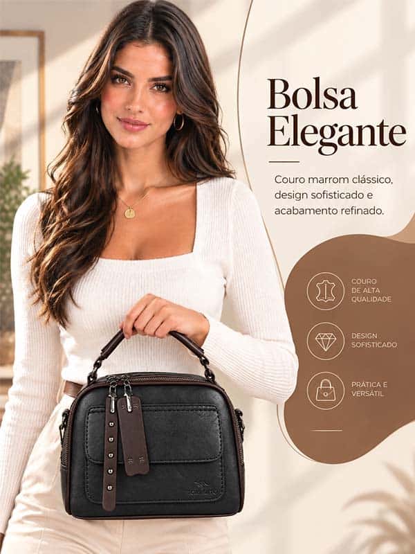 TOMI MITO Bolsa Transversal Feminina Vintage Couro PU Compacta e Organizada para Uso Diário TM9176, imagem 1 de 1