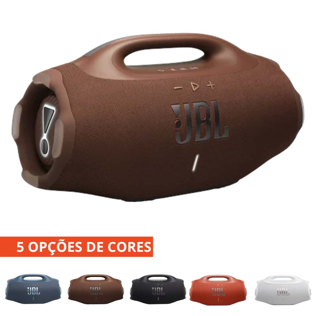 Caixa de Som Boombox 4 Cor Laranja Marrom Preta Branca ou Azul Bluetooth À Prova D'água JBL, imagem 1 de 1