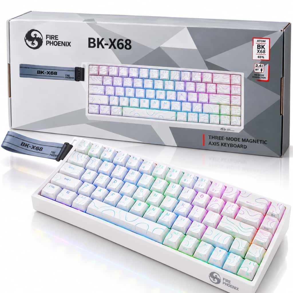Teclado Sem Fio Gamer Magnético Rapid Trigger 0,01mm 8000hz Rgb Fire Phoenix, imagem 1 de 1