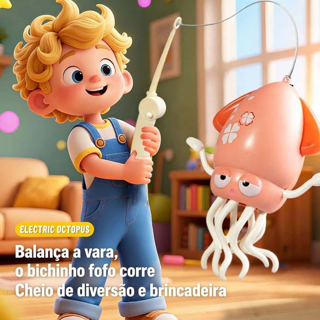 Polvo Dançante Automático, Brinquedo Educativo que Desvia de Obstáculos para Crianças-P21, imagem 1 de 1