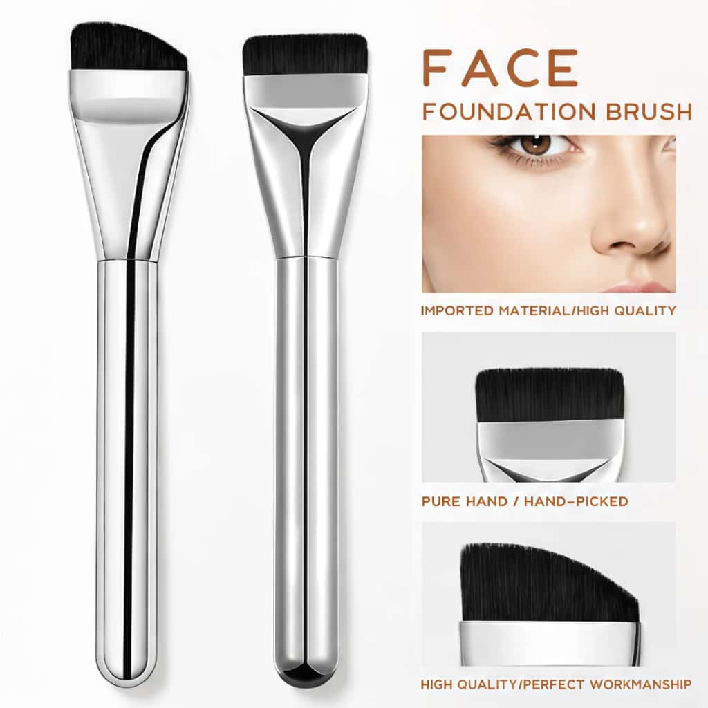 Pincel De Base de Cerda Reta/Chanfrada Corretivo - Contorno Facial, Máscara Facial, Mistura Plana Pincel De Maquiagem, imagem 1 de 1