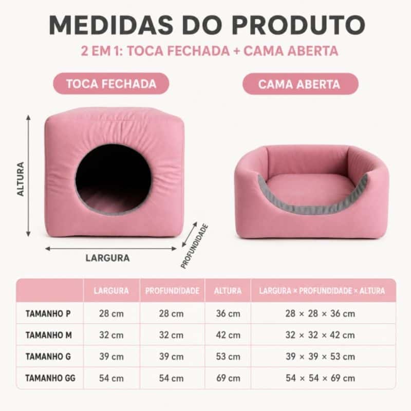 Casinha cama toca Iglu 3 Em 1  Cão E Gato,Tamanhos P, M, G e GG, com almofada removível fundo impermeável, imagem 1 de 1