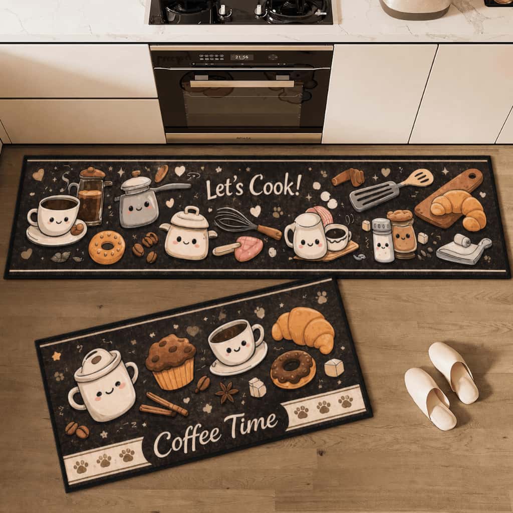 Jogo Kit De Tapetes Para Cozinha Antiderrapante Belga Passadeira 2 pçs, imagem 1 de 1