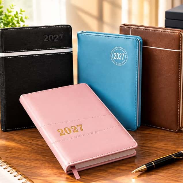 Agenda Executiva 2027 Unissex Elegante – Caderno de Planejamento Com Folhas Pautadas Costuradas Para Anotações, imagem 1 de 1