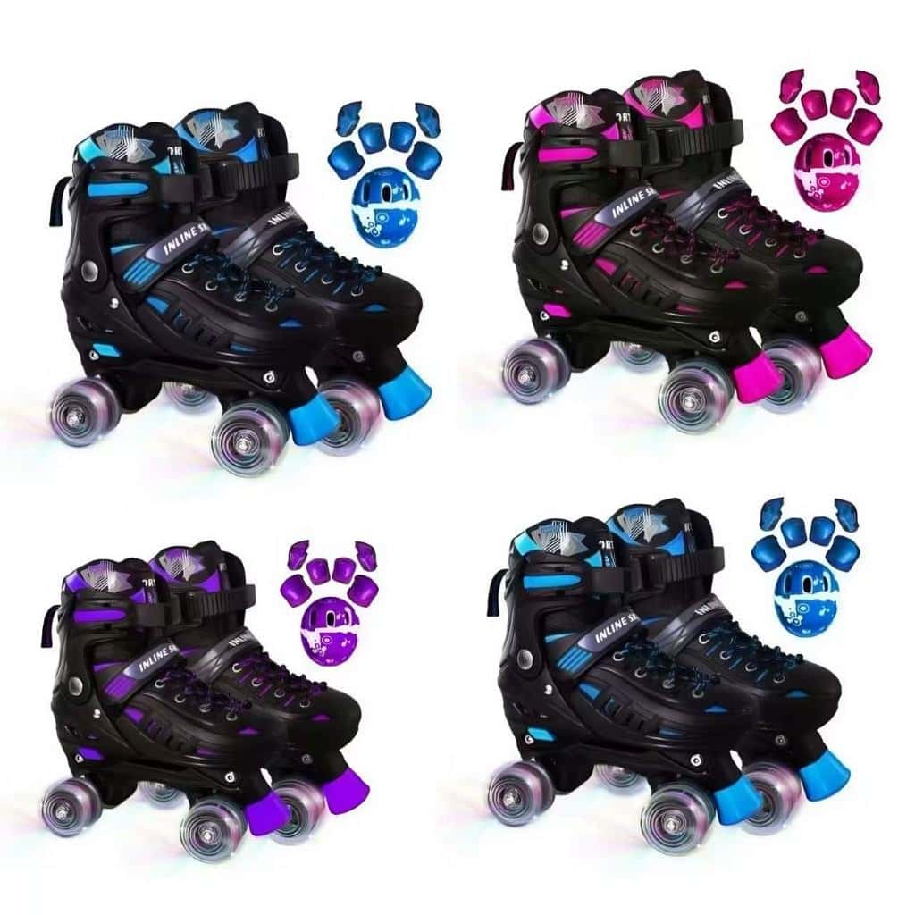 Patins Infantil 4 Rodas Com Luz De Led Com Kit Proteção ou Sem Proteção Envia Todo Brasil Rapido, imagem 1 de 1
