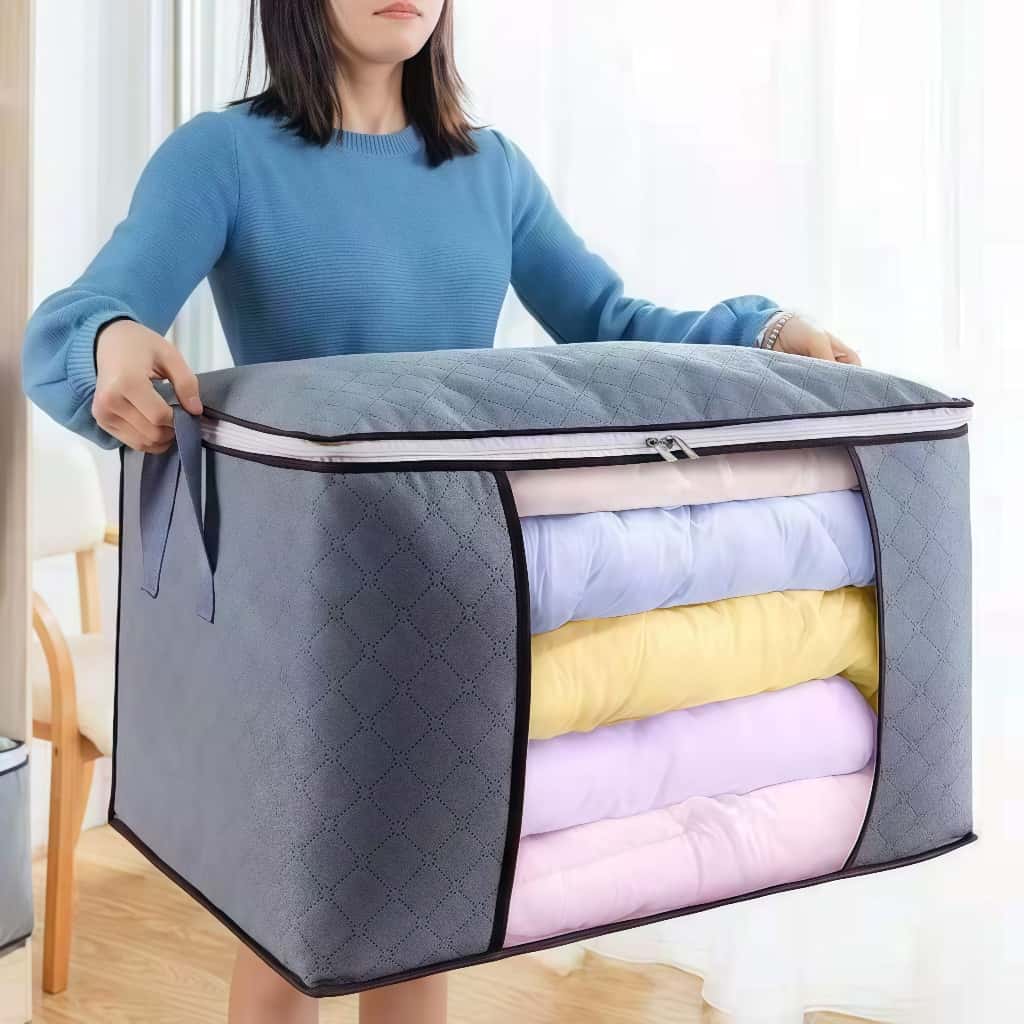 Caixa Saco Organizador Cobertor Casaco Guarda Roupa Ecológico Anti-Poeira Umidade Insetos Multiuso Organizers, imagem 1 de 1
