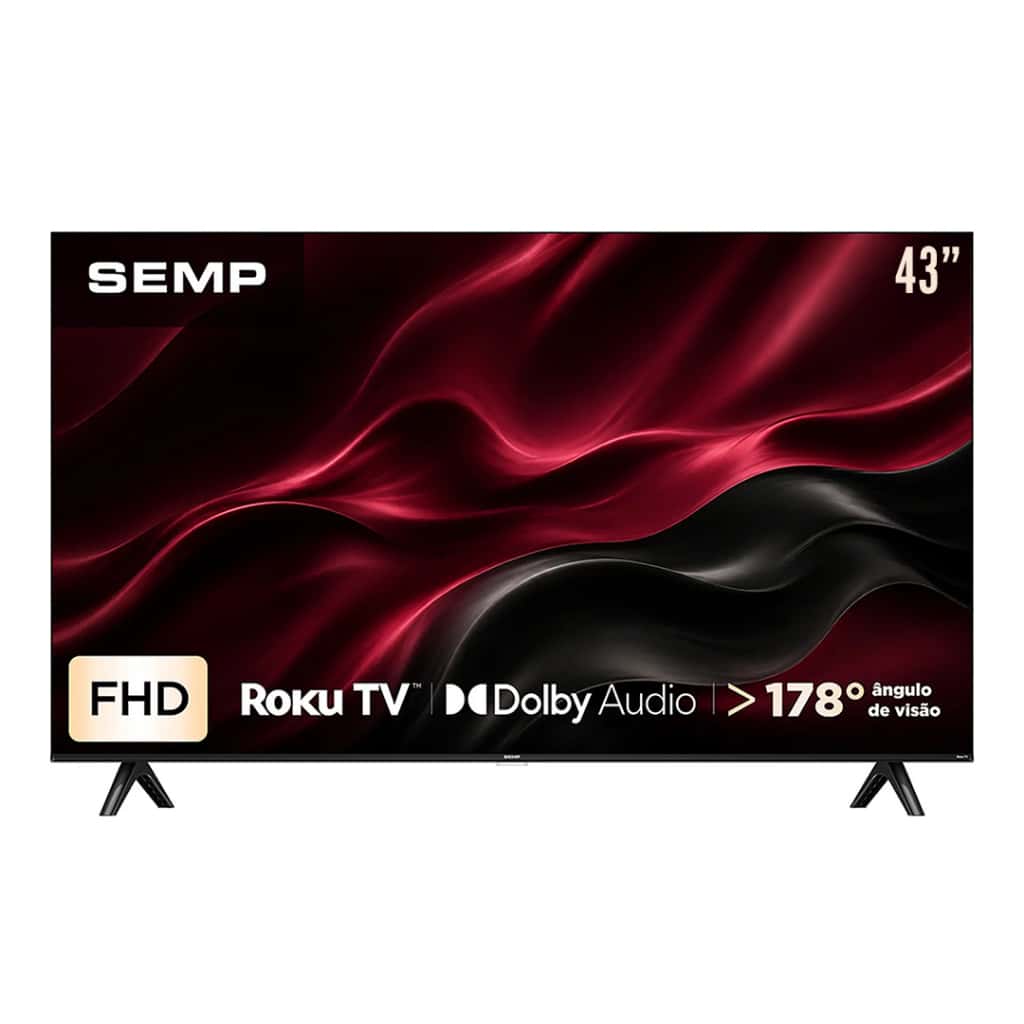 Smart TV Semp 43” 43S42R Full HD Roku TV Dolby Audio Wi-Fi, imagem 1 de 1