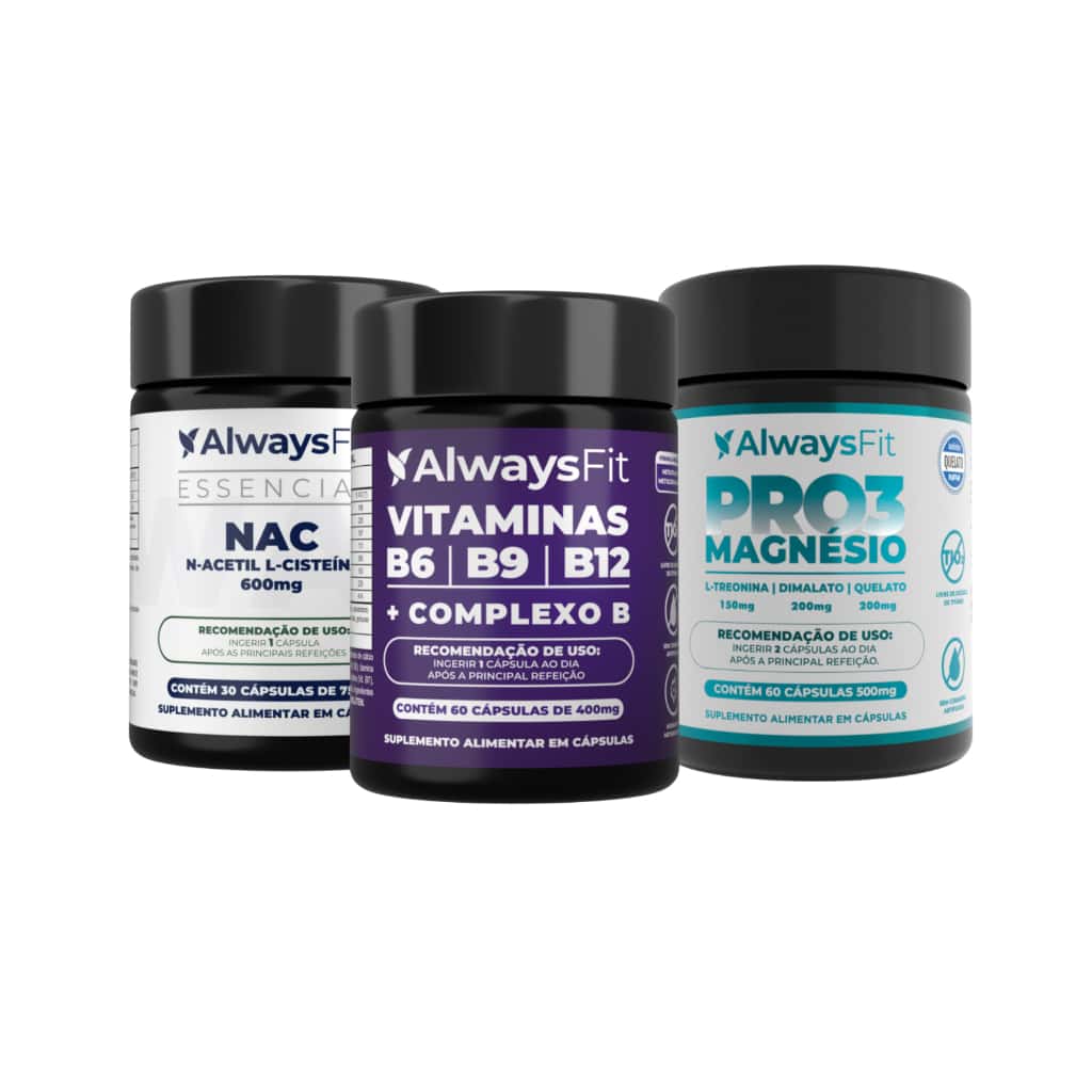 Kit Always Fit  PRO3Magnésio + Complexo B + NAC 600mg | 150 Cápsulas, imagem 1 de 1