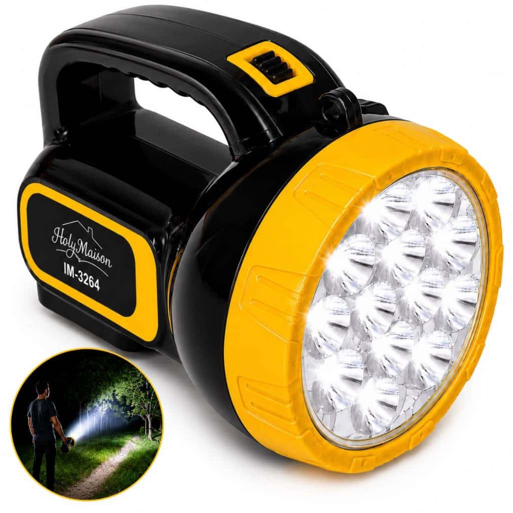 Lanterna Holofote LED Recarregável 18 LEDs 3W Bivolt com Alça, imagem 1 de 1