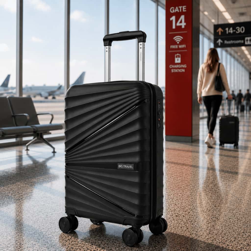 Mala Bordo 10kg Extensor Avião Casca Dura Giratória Divisória Bagagem Mão Férias, imagem 1 de 1