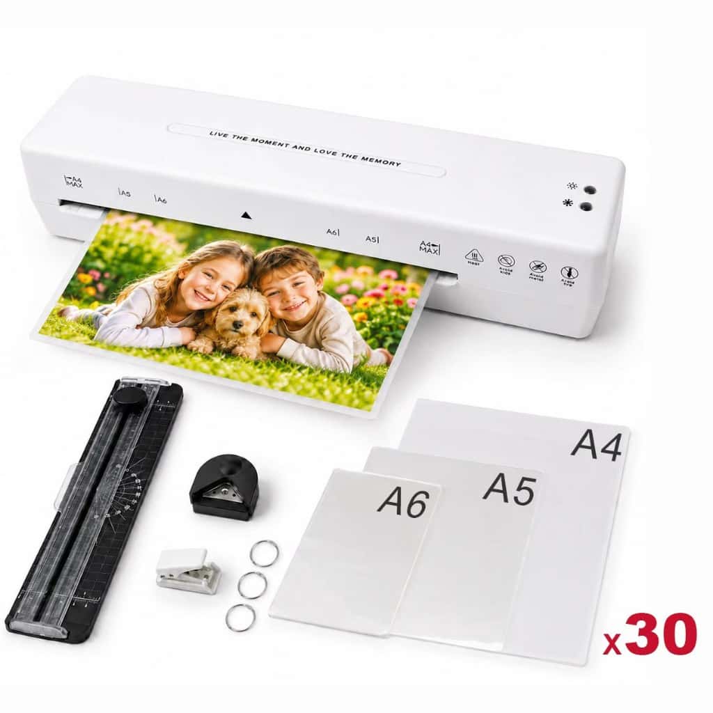 Laminadora De A4 Plastificadora 127V Com 30 Bolsas De Laminação Laminadora Térmica Antiatolamento, imagem 1 de 1
