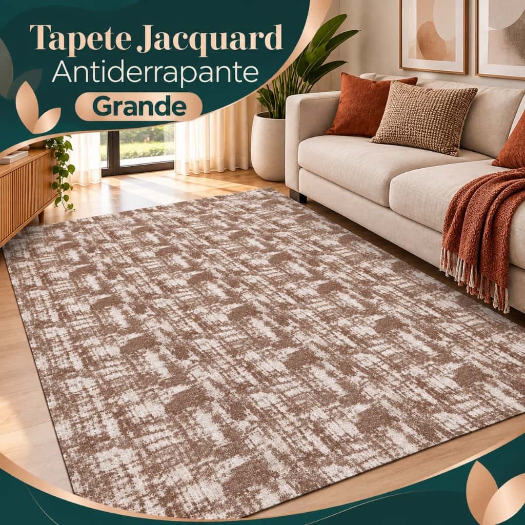Tapete Jacquard 3,00 m x 2,00 m e 2,00 m x 2,50 m Antiderrapante Geométrico Sala Escritório Quarto, imagem 1 de 1