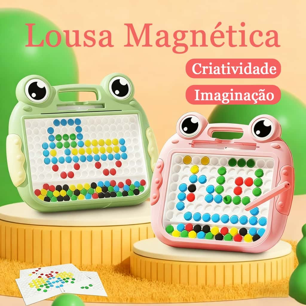 Lousa Mágica Caneta Magnética prancheta Infantil Educativo Autismo Cartelas Desenho, imagem 1 de 1