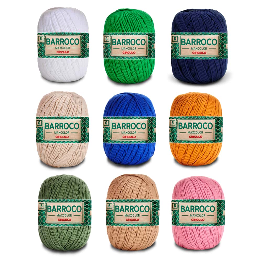 Linha Fio Barbante Barroco N°6 400g 452 metros Maxcolor Círculo - Crochê / Tricô Moda, imagem 1 de 1