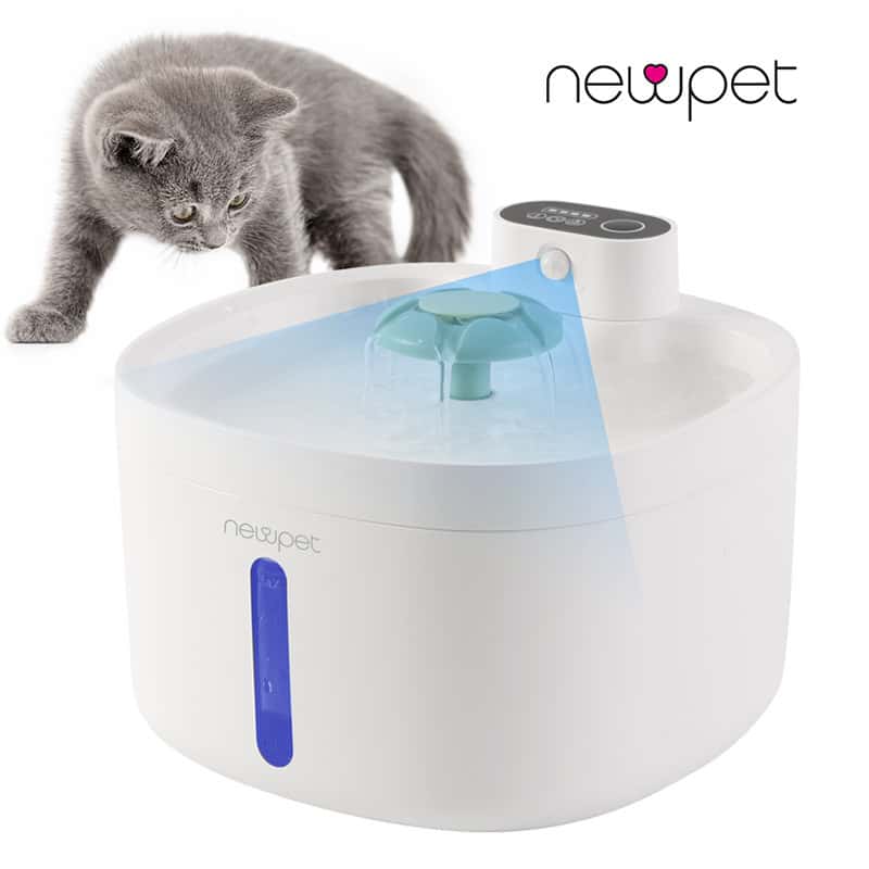 Newpet Bebedouro Fonte de Água Elevado Automático Com Filtro 3 Estágios Para Pet Cachorro Gato com Sensor e Filtro 2.6L, imagem 1 de 1