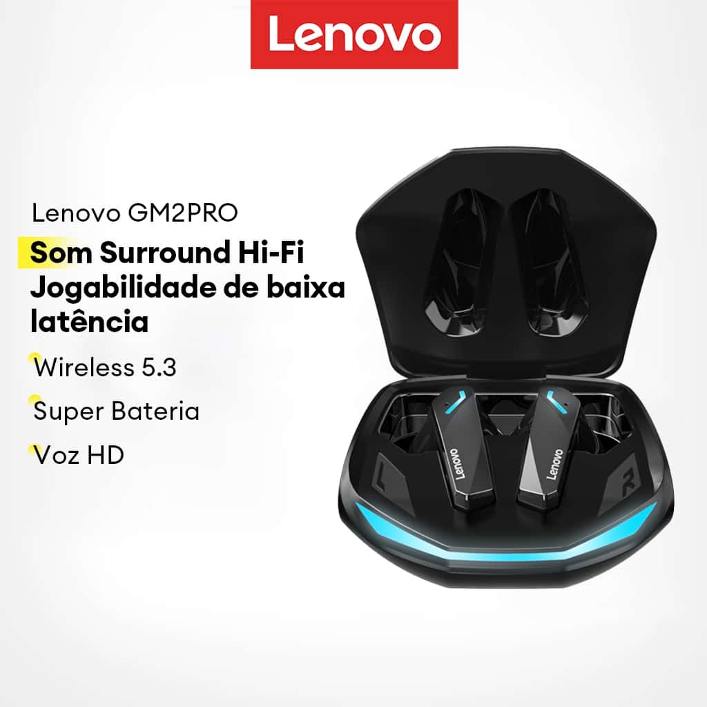 Lenovo GM2 PRO Fone de ouvido para jogos de baixa latência Cancelamento inteligente de ruído, imagem 1 de 1