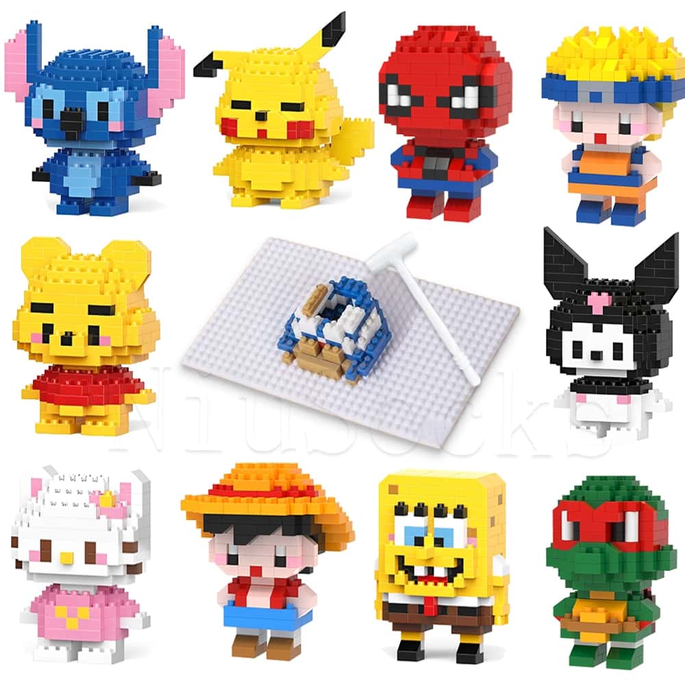 Brinquedos educativos infantis cartoon pequenos blocos de construção presentes de aniversário para homens e mulheres, imagem 1 de 1