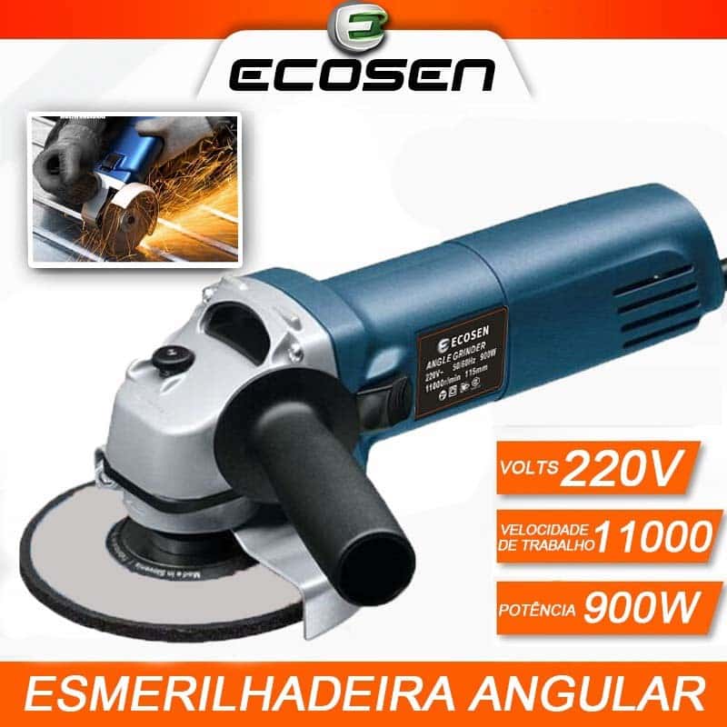 Esmerilhadeira Lixadeira Angular 900w 115mm 4.1/2 11000rpm Ecosen, imagem 1 de 1