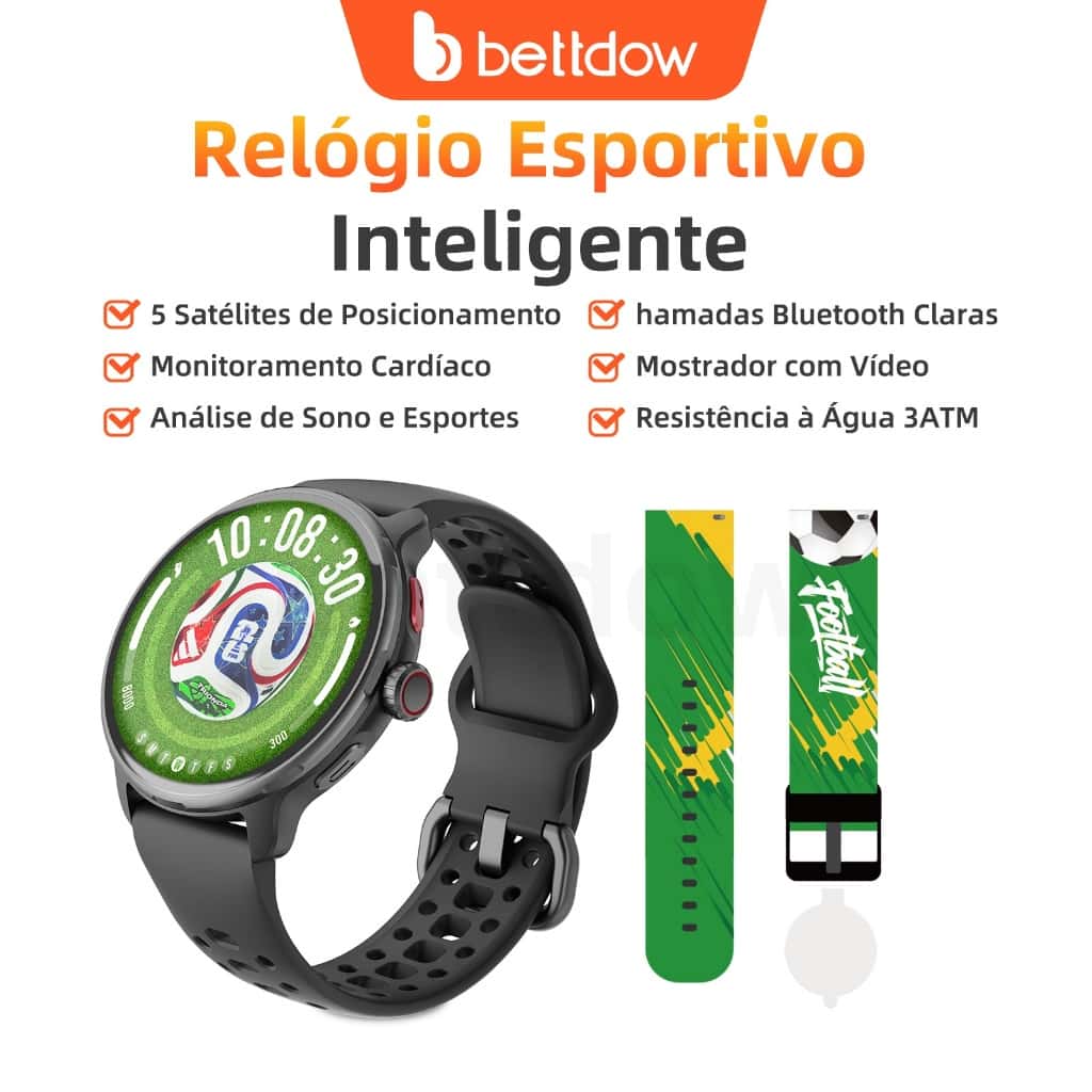 smartwatch GPS BETTDOW Com Aplicativos AI Integrados , Resistência À Água De 3 ATM E display AMOLED, imagem 1 de 1