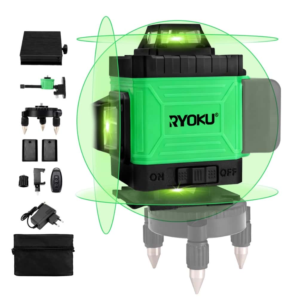 RYOKU Laser Verde Nível 16 Linhas 4d 360 ° Profissional 2 Baterias, imagem 1 de 1