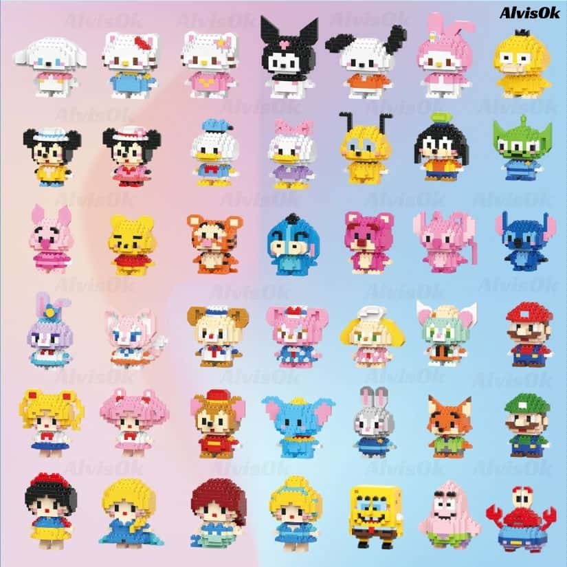 Brinquedo Blocos de Montar Infantil Educativo Animais De Brinquedo Anime Mini Brinquedos, imagem 1 de 1