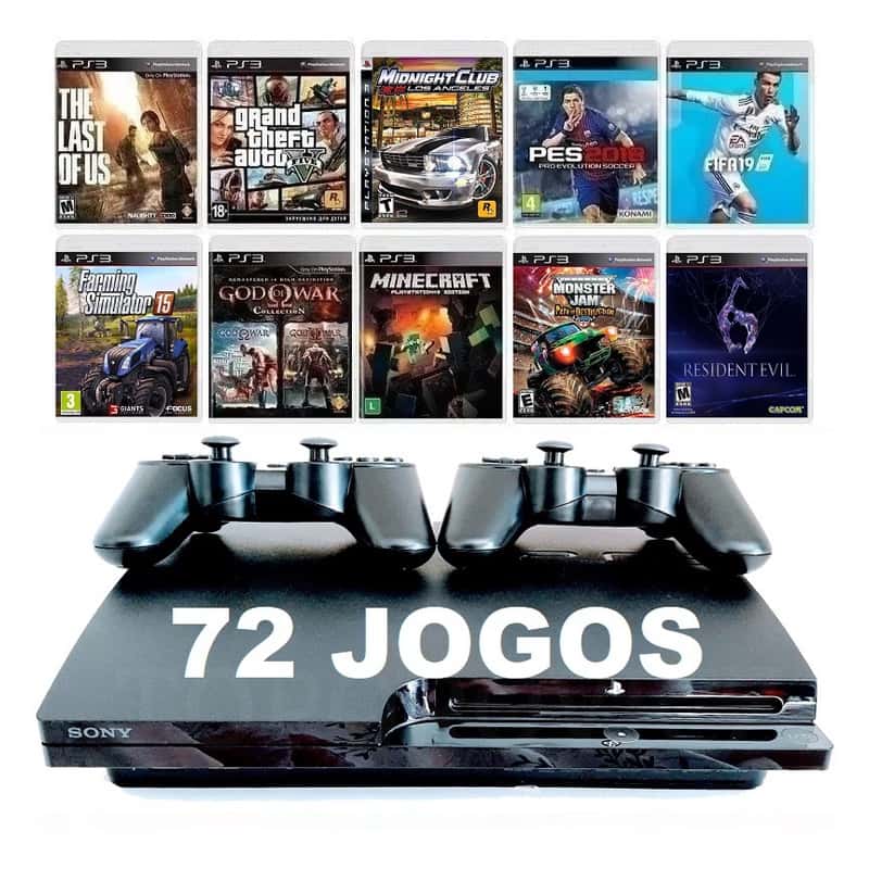 Ps3 Playstation 3 Com 72 Games Jogos Originais, imagem 1 de 1