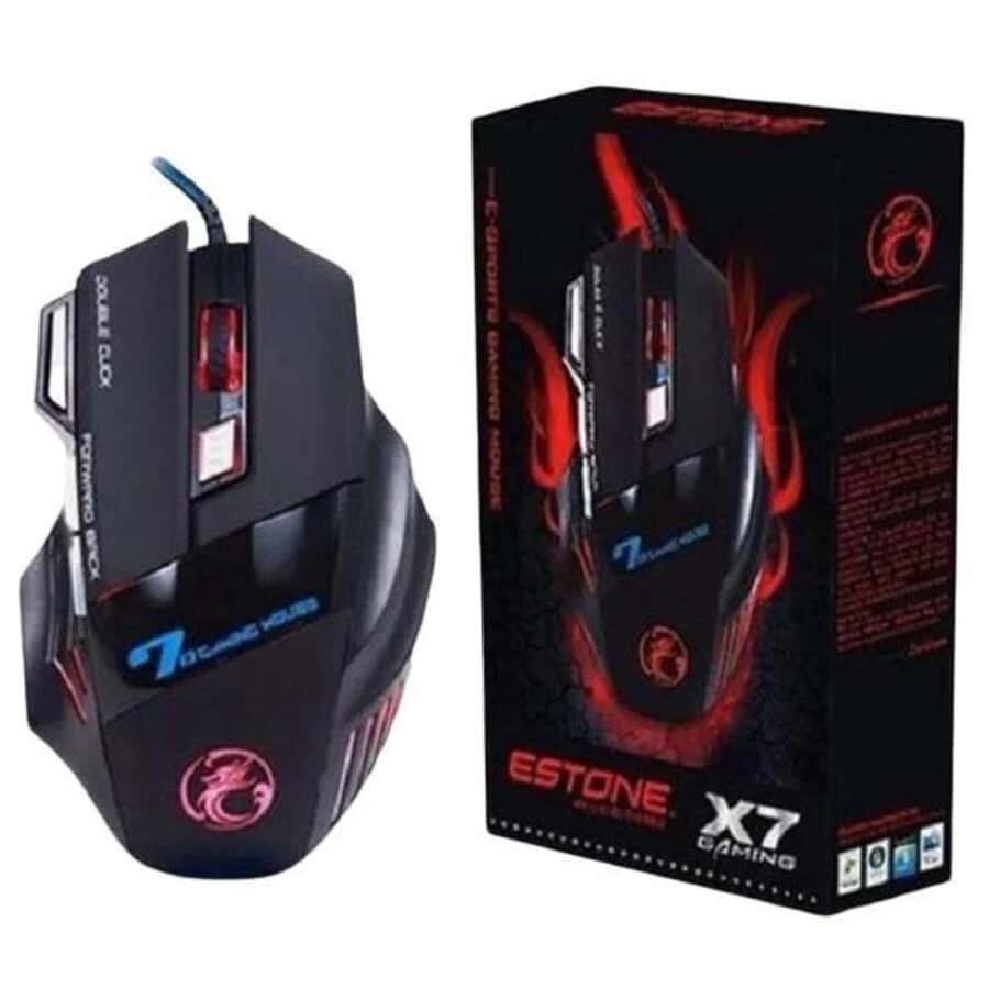 Mouse gamer para jogo computador 3200dpi com LED laser X7 USB Botões Profissional, imagem 1 de 1