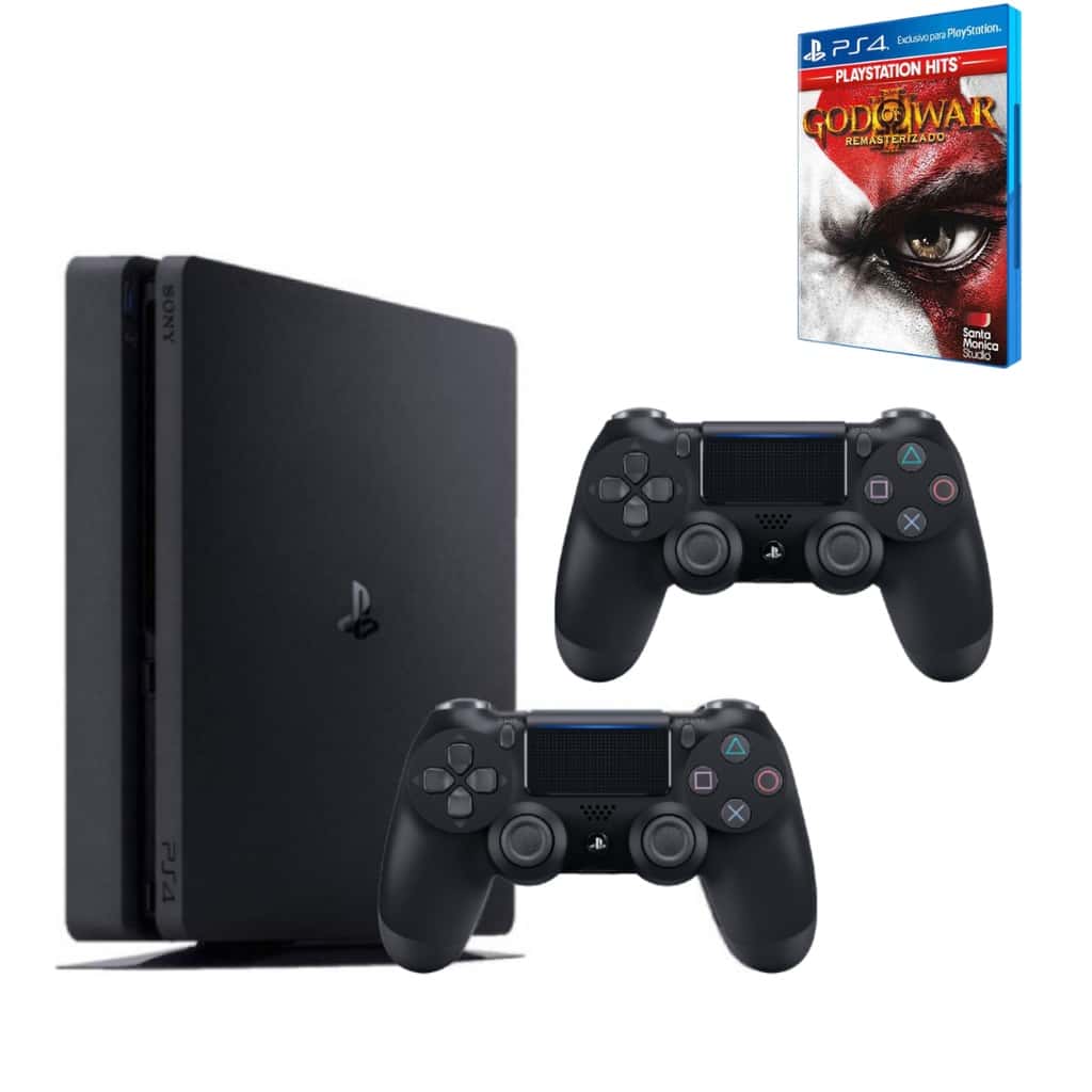 Playstation 4 Slim - Video game Ps4 1tb/500gb com 1 ou 2 controle + jogo Aleatório - Console Original - Semi novo, imagem 1 de 1