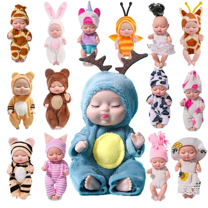 11cm Reborn Simulação Boneca Renascida Bebe Silicone Dormir Sólida Bebê Mini Fofa Menino Realista Vestido De Brinquedos Meninas Dia Das Crianças Presentes De Ano Novo, imagem 1 de 1