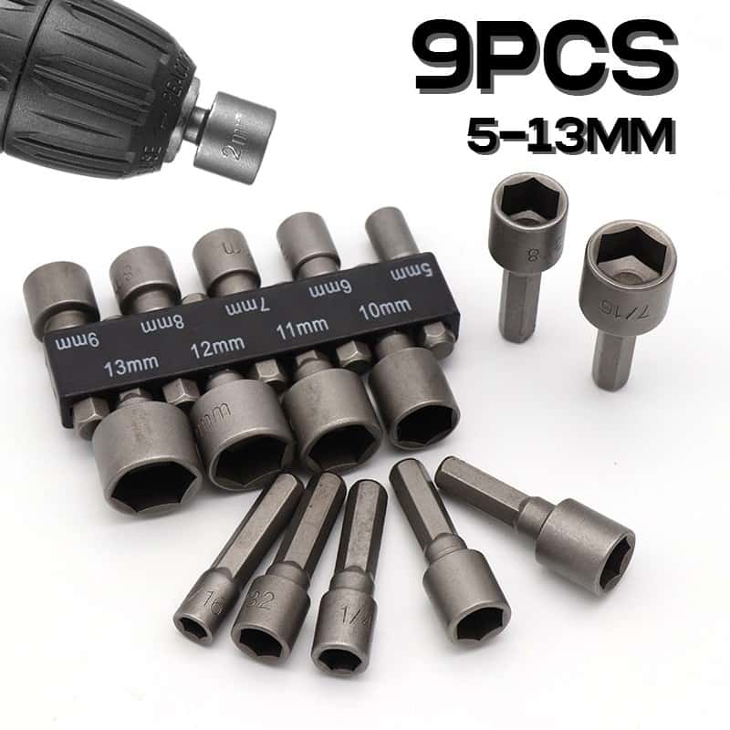 Kit de Jogo de Bits Soquete Canhão para Parafusadeira 5 A 13mm, imagem 1 de 1