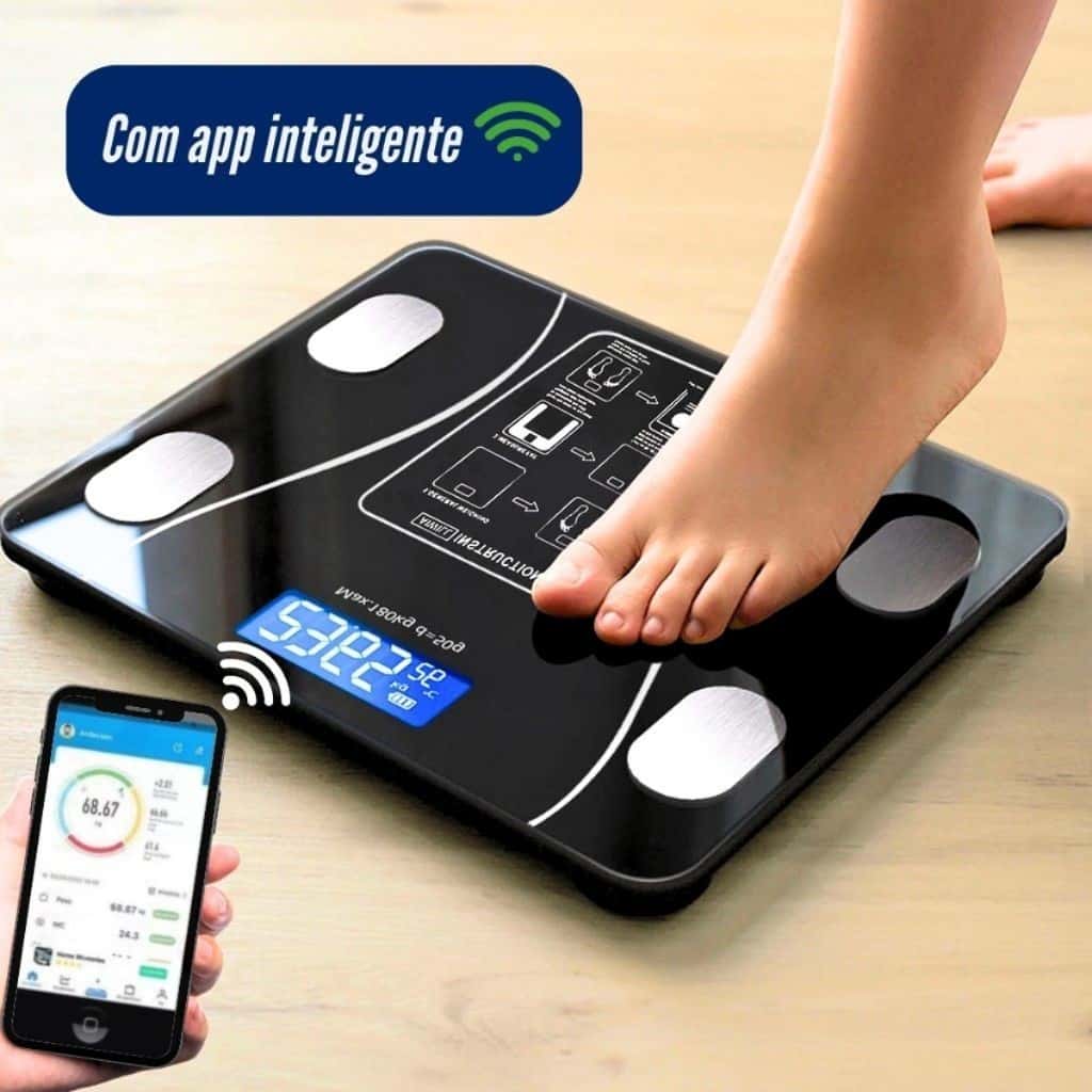 Balança de Bioimpedância Profissional: Medidor Corporal Completo - Ideal para Academias e Clínicas, Suporta 180kg, imagem 1 de 1