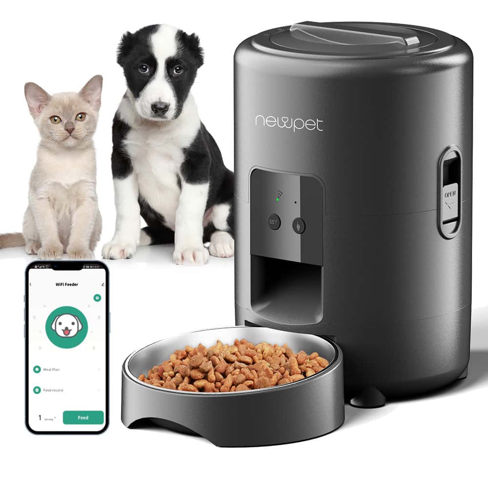 Alimentador Pet Gato Cão Automático WiFi Smart Dispensador de Ração Automático,Comedouro para Caes (2L), imagem 1 de 1