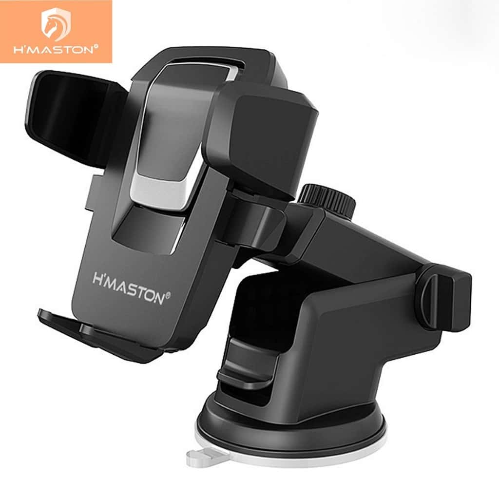 H'Maston CJ-02 Suporte Celular GPS Veicular Carro Universal 360° Trava Automática Ajustável, imagem 1 de 1