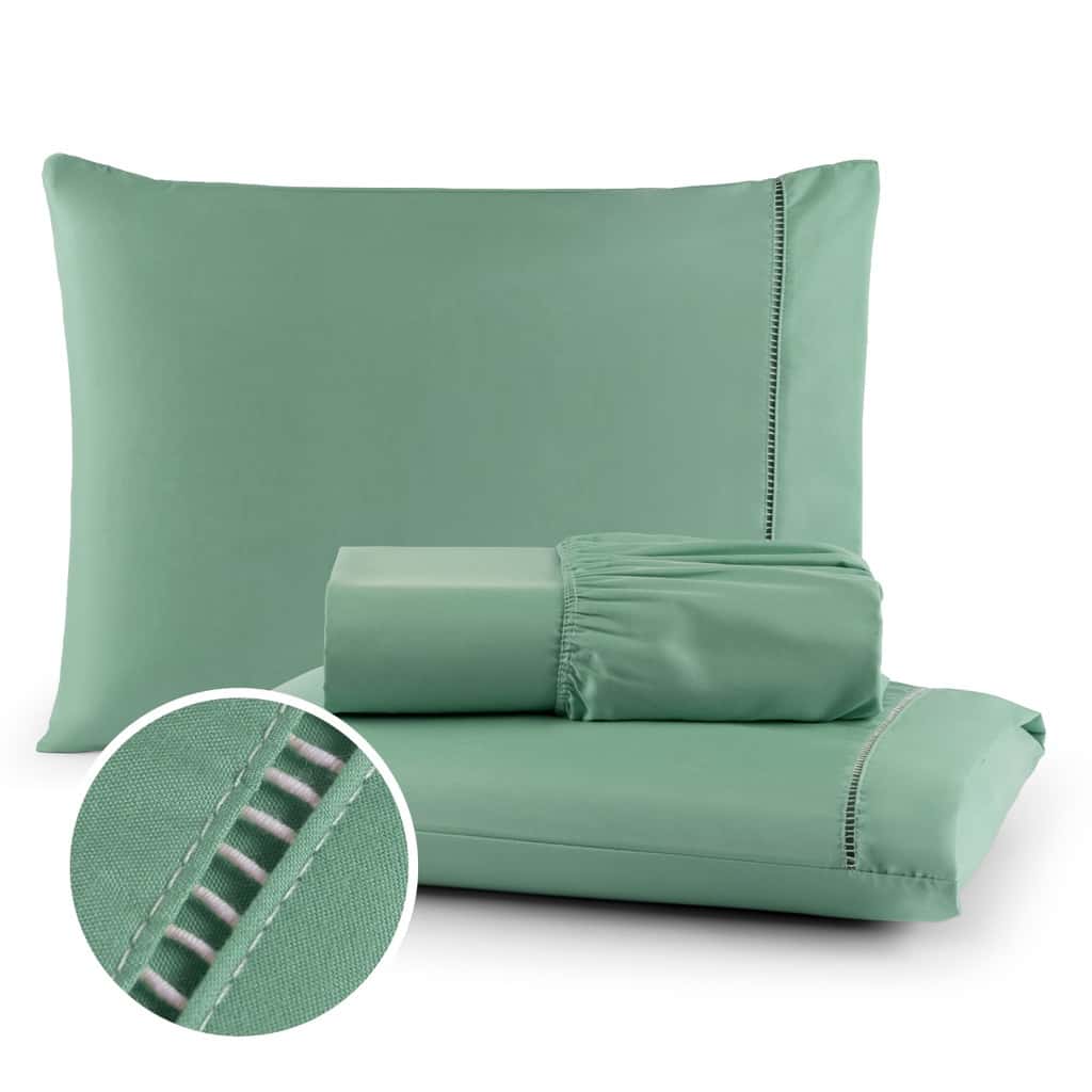 Kit Lencol Jogo de Cama Berço Solteiro Casal Queen King 400 fios Toque Macio com Ponto Palito, imagem 1 de 1