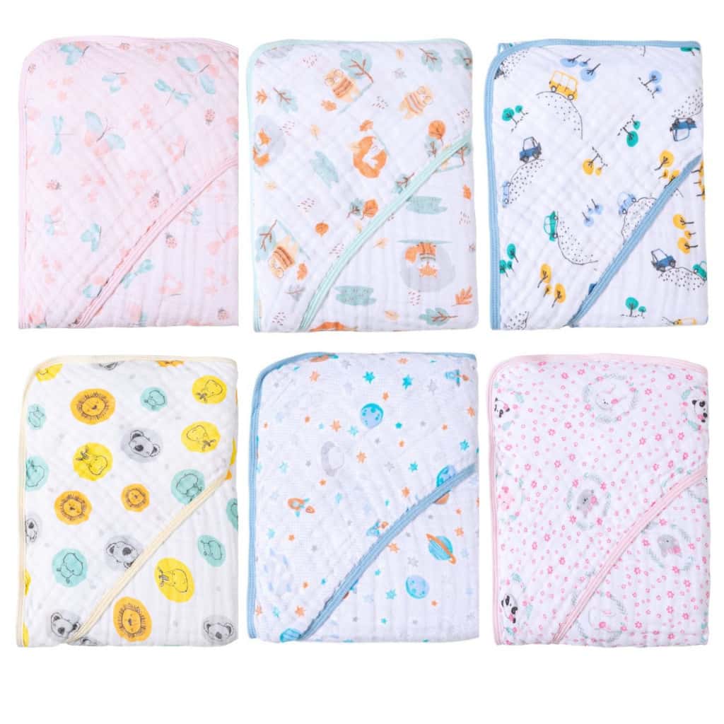 Toalha de Banho Fralda Soft com Capuz para Bebê  OU  Kit com 2, 3 ou 4 Toalhas, imagem 1 de 1