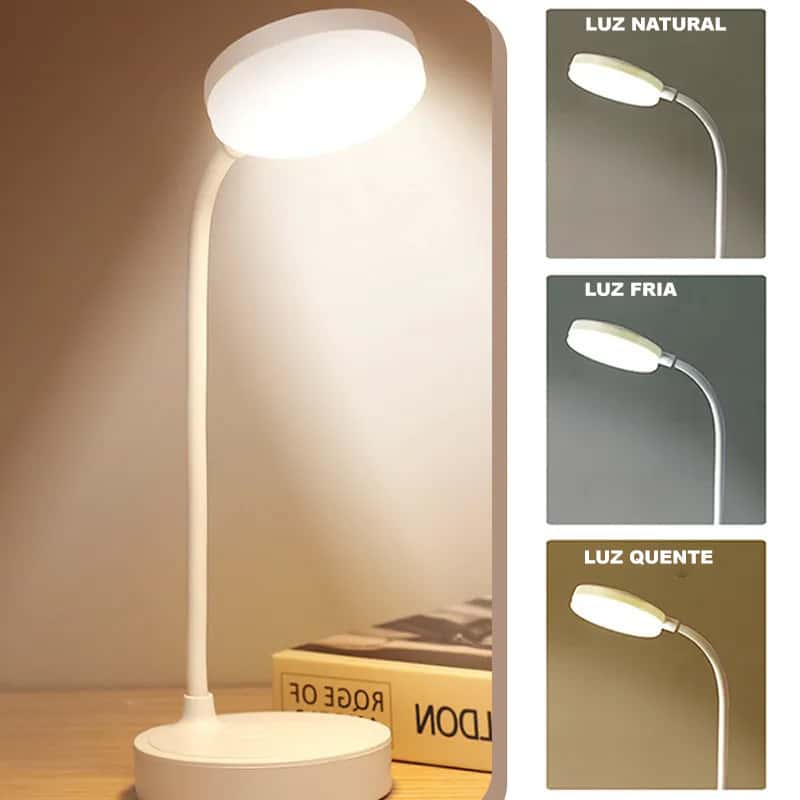 Luminária De Mesa Recarregáveis Led Com Proteção Os Olhos Usb Iluminaria Abajur Lâmpada De Mesa Para Quarto Dormitório, imagem 1 de 1